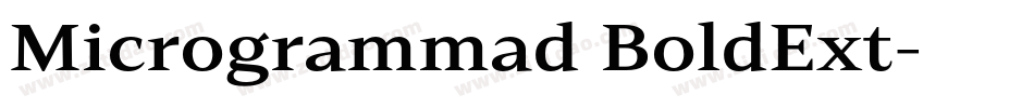 Microgrammad BoldExt字体转换